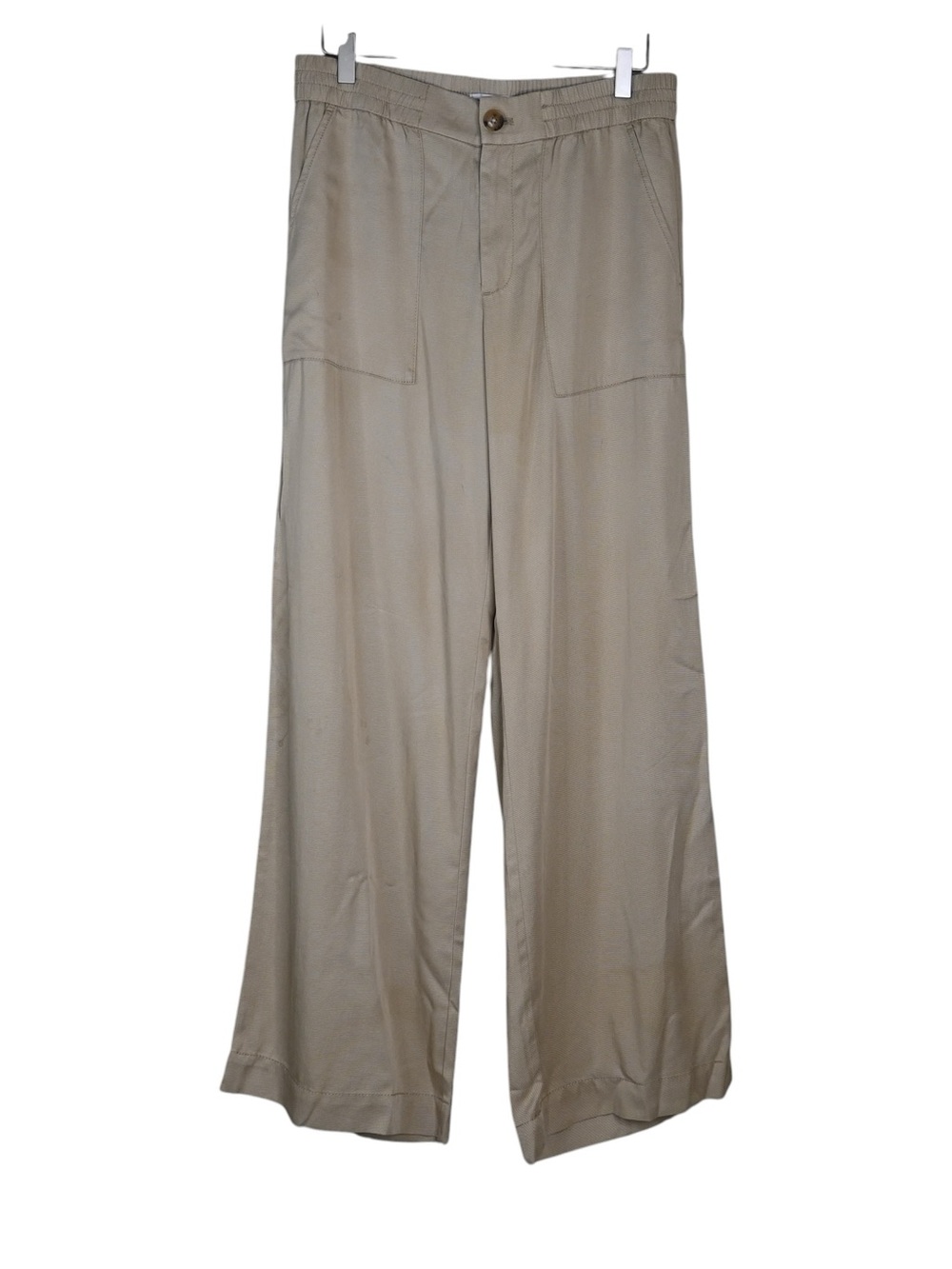LOFT Women's 6 Tan High Waist Wide Leg Trouser Pants